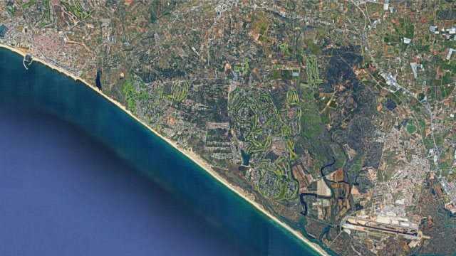 Satellite map overview of Quinta Do Lago Project, Algarve, Portugal